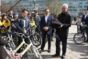 21 апреля 2016 Мэр Москвы Сергей Собянин открыл 4-й московский сезон велопроката