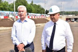 Мэр Москвы Сергей Собянин осмотрел строительство развязки на 41 км Ленинградского шоссе