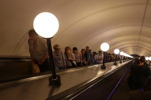 Эскалатор на «Менделеевской» открылся после ремонта. Фото: "Вечерняя Москва"