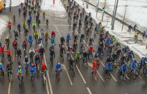 Зимний Московский Велопарад объединил 25 стран