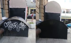 Специалисты «Жилищника» закрасили граффити в районе. Фото предоставили сотрудники ГБУ «Жилищник»