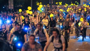 Страстной и Тверской бульвары перекроют во время ночного велопарада. Фото: официальный сайт мэра Москвы
