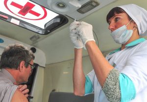 Вакцинацию против гриппа можно пройти около станций метро в районе. Фото: сайт мэра Москвы