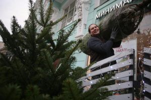 Москвичи сдали 2,6 тысячи новогодних деревьев за неделю «Елочного круговорота». Фото: Антон Гердо, «Вечерняя Москва»