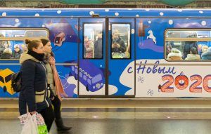 Новогодние поезда запустили по Кольцевой линии метро. Фото: сайт мэра Москвы