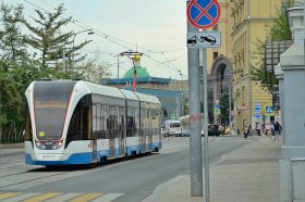 Новые трамвайные маршруты прошли через Тверской район. Фото: Анна Быкова, «Вечерняя Москва»