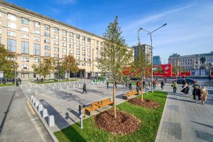 Новое общественное пространство появилось в районе. Фото: пресс-служба Департамента капитального ремонта города Москвы