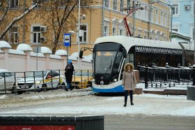 Ряд трамваев в районе оснастили аудиоэкскурсией. Фото: Анна Быкова, «Вечерняя Москва»