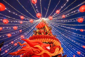 Красный дракон восседает на Манеже. Фото: пресс-служба Департамента торговли и услуг города Москвы